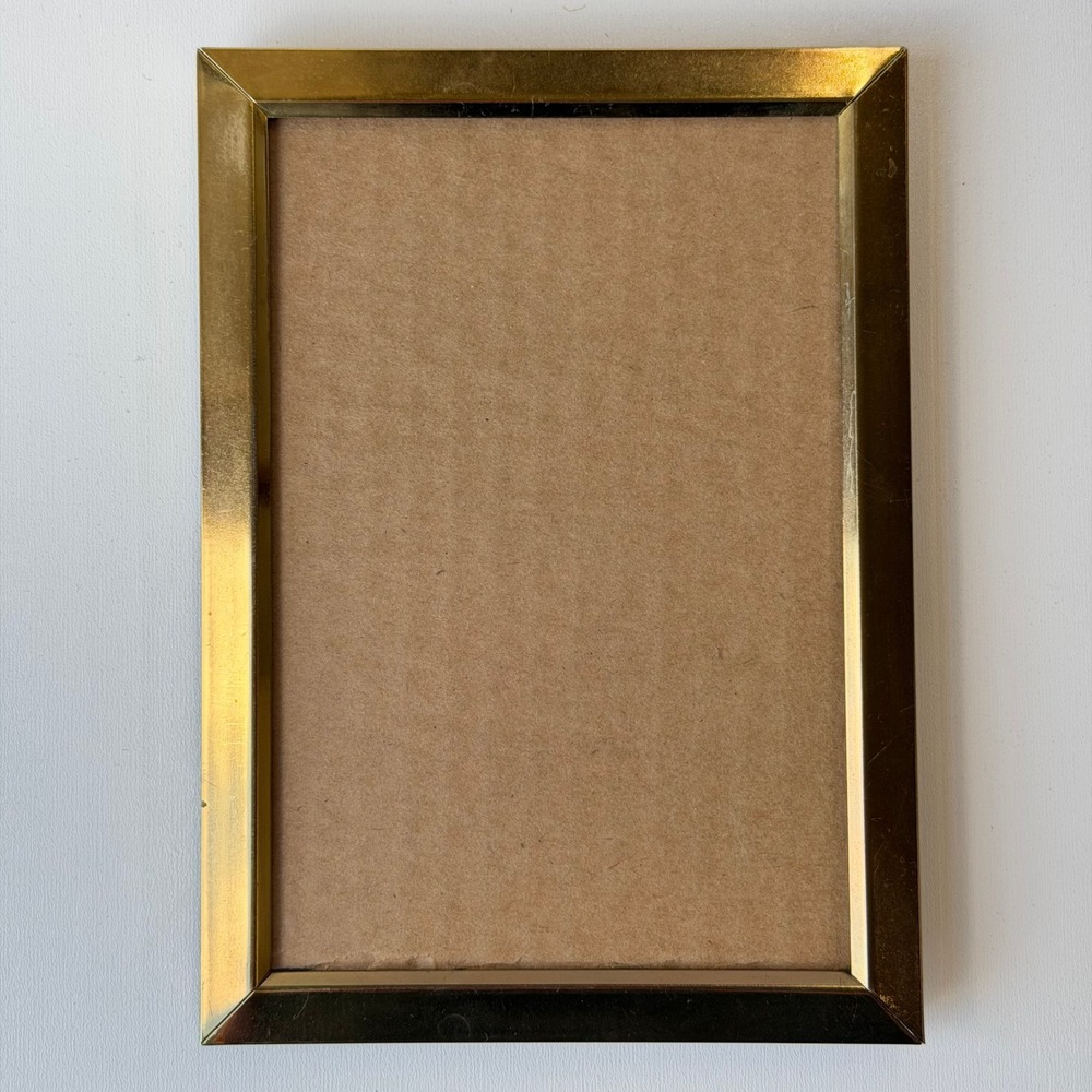 Vintage Gold Metal Picture Frame 5x7‎ Gold Minimalist Brass Cottagecore